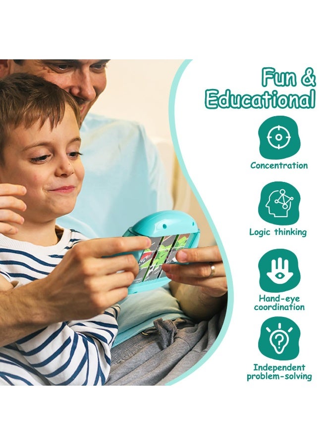 Rotating Puzzle For Kids 3 4 5 6 7 8 Year Old, 4 Puzzles In 1, Toddlers Travel, Car, Airplane, Road Trip Activities, Fine Motor Skills, Fidget, Gift For Boys  Girls Ages 3+ - Image 3